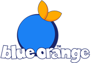 blue orange logo : go back to home page